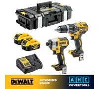 DeWalt DCK266 18v XR Cordless Brushless Combi Drill and Impact Driver 2 x 5ah Li-ion Battery Charger Case