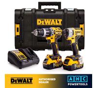 DeWalt DCK266 18v XR Cordless Brushless Combi Drill and Impact Driver 2 x 5ah Li-ion Battery Charger Case