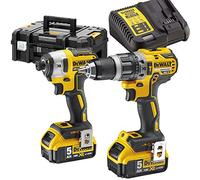 DeWalt DCK266P2T 18v XR Cordless Combi Drill & Impact Driver TSTAK Kit 2 x 5ah Li-ion