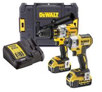 DEWALT DCK276M2T 18v Brushless DCD996 Combi Drill DCF887 Impact Driver 2 x 4.0ah, 18 V, Yellow