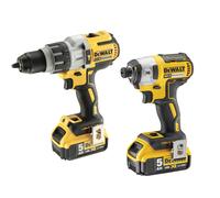 DeWalt DCK276P2T 18v 2 x 5Ah Li-Ion Twin Pack Drill + Impact Driver + TSTAK Case