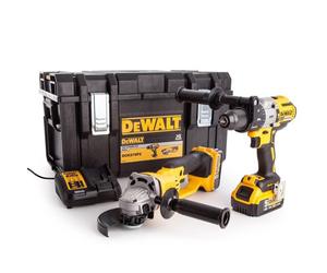 Dewalt Dck278P2 18V Xr Dcd996 Combi Drill & Dcg412 Angle Grinder Twin Pack Inc 2X 5.0Ah Batts