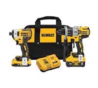 DEWALT DCK299D1W1 20V MAX XR Hammer Drill/Driver With POWER DETECT Tool Technology & Impact Driver Kit