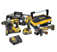 DeWalt DCK305P2T 18V Cordless Brushless SDS+ Hammer, Impact Driver & Grinder Set