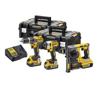 DeWalt DCK368P3T 18v XR Cordless 3 Piece Brushless Power Tool Kit
