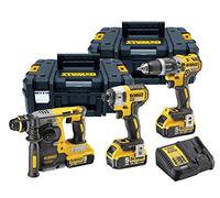 DeWalt DCK368P3T 18v XR Cordless 3 Piece Brushless Power Tool Kit 3 x 5ah Li-ion Battery Charger Case
