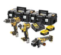 Dewalt Dck384P2T 18V Xr Brushless Kit Dcd796 Drill Dcf887 Impact Dcg405 Grinder