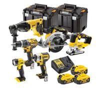 Dewalt Dck669P3T 18V Xr 6 Piece Kit + 3 X 5.0Ah Li-Ion Batts, Charger + 2X Tstak