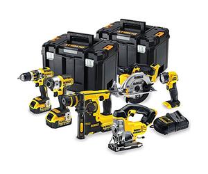 DEWALT DCK699M3T 18V 6 Piece Cordless Kit (3 x 4Ah Batteries) 2 x Tstak Kitboxes, 240 V, Multi, Large