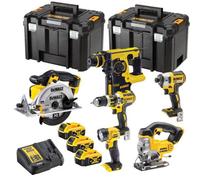 DEWALT DCK699M3T-GB 18V 4.0Ah Xr Brushless Cordless 6 Piece Power Tool Set