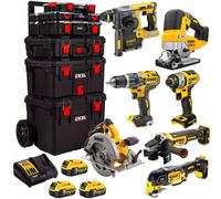 Dewalt DCK755P3T 18V 7pcs Brushless Tool Kit 3 x 5.0Ah Battery & Trolley Toolbox
