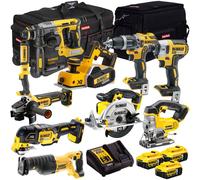 DeWalt DCKT4T10AP4 18V XR 10 Piece Power Tool Kit 3 x 5.0Ah Battery Charger Bag