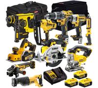DeWalt DCKT4T10BP2 18V XR 10 Piece Power Tool KIT 3 x 5.0Ah Battery Charger Bag