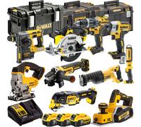 Dewalt DCKT4T10P13 18V 10 Piece Power Tool Kit 3 x 5Ah Battery & Toughsystem Box