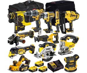 DeWalt DCKT4T12BP4 18V XR 12 Piece Power Tool Kit 3 x 5Ah Battery Charger & Bag