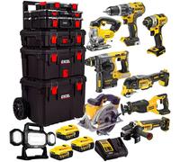 DeWalt DCKT4T9AP4T 18V 9 Piece Power Tool Kit 3 x 5Ah Battery & Trolley Toolbox