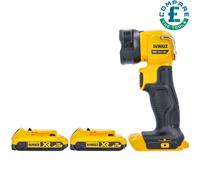 DeWalt DCL040 18V li-ion XR Cordless LED Pivot Torch With 2 x 2.0Ah Batteries [EEK: N/A]
