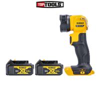 DeWalt DCL040 18V li-ion XR Cordless LED Pivot Torch With 2 x 4.0Ah Batteries