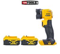 DeWalt DCL040 18V li-ion XR Cordless LED Pivot Torch With 2 x 5.0Ah Batteries [EEK: N/A]