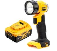 DEWALT DCL040-XJ 18V XR LITHIUM ION LED CORDLESS TORCH + DCB184 5.0AH