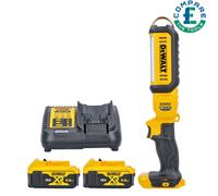 DeWalt DCL050 18V li-ion XR Handheld LED Light With 2 x 5Ah Batteries & Charger [EEK: N/A]