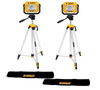 Dewalt DCL077 18v XR LED Tripod Site Light Pivot Head Cordless 2000 Lumen X 2