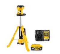 Dewalt Dcl079 18V Xr Led Cordless Tripod Work Light With 1 X 5Ah Battery & Charger