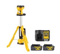 Dewalt Dcl079 18V Xr Led Cordless Tripod Work Light With 2 X 4Ah Batteries & Charger