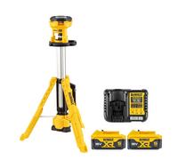 Dewalt Dcl079 18V Xr Led Cordless Tripod Work Light With 2 X 5Ah Batteries & Charger