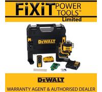 DeWalt DCLE34035D1 18v 3x360 Remote Control Green Laser Level & 1x 2.0Ah Battery