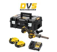 Dewalt DCM200P2T 18V XR Brushless 13mm Belt File Sander - 2x 5Ah, Charger & Case