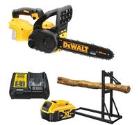Dewalt Dcm565 18V Xr 30Cm Brushless Cordless Chainsaw X1 5Ah Kit With Log Holder