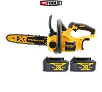 DeWalt DCM565 18V XR Li-Ion Cordless Brushless Chainsaw With 2 x 4.0Ah Batteries