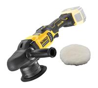Dewalt DCM848N 18v Brushless Dual Action Polisher 125mm + Wool Polishing Bonnet