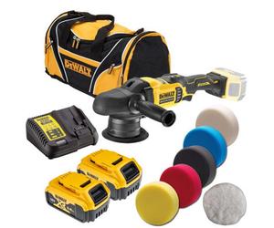 Dewalt Dcm848P2 18V Brushless Dual Action Polisher 125mm 5Ah +6Pc Polishing Kit