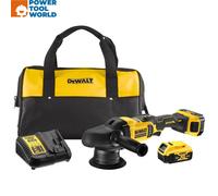 DeWalt DCM848P2 18v XR Brushless 125mm Dual Action Polisher Inc 2x 5.0Ah Batts