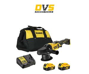 DeWalt DCM848P2 Cordless 18V XR 125mm Dual Action Polisher Set, 2x5Ah Batts