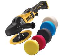 Dewalt Dcm849N 18V Brushless Xr Rotary Polisher 180mm Bare + 5 Polishing Sponges
