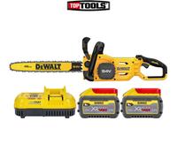 DeWalt DCMCS574 54V XR BL FLEXVOLT 45cm Chainsaw+ 2x 9Ah Batteries & Charger