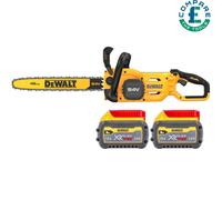 DeWalt DCMCS574 54V XR Brushless FLEXVOLT 45cm Chainsaw+ 2x 6Ah Batteries