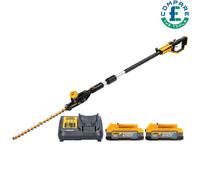 DeWalt DCMPH566 18V XR Pole Hedge Trimmer 3.35m + 2 x 1.7Ah Batteries & Charger