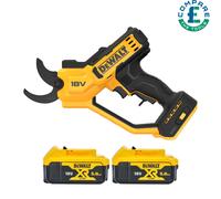 DeWalt DCMPP568 18V XR Power Pruner Tree Bush Cutter 38mm With 2 x 5Ah Batteries