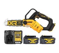 Dewalt Dcmps520 18V Cordless Brushless 20Cm Pruning Saw With 2 X 4.0Ah Batteries & Charger