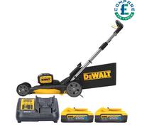 Dewalt DCMWP134 36V XR Brushless Push Lawn Mower + 2 x 5.0Ah Batteries & Charger