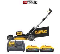 DeWalt DCMWP134 36V XR Brushless Push Lawn Mower + 2 x 5.0Ah Batteries & Charger