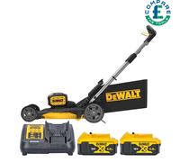 Dewalt DCMWP134 36V XR Brushless Push Lawn Mower + 2 x 5.0Ah Batteries & Charger