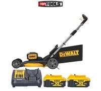 Dewalt DCMWP134 36V XR Brushless Push Lawn Mower + 2 x 5.0Ah Batteries & Charger