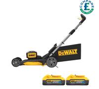 Dewalt DCMWP134 36V XR Brushless Push Lawn Mower 53cm With 2 x 5.0Ah Batteries