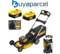 Dewalt DCMWP134P2 XR 48cm Push Lawn Mower 2x18V Next Generation Twin Blade 2x5ah
