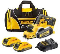 Dewalt Dcp580 D2 18V Xr Cordless Brushless Planer + 2 X 2.0Ah Batt, Charger + Bag